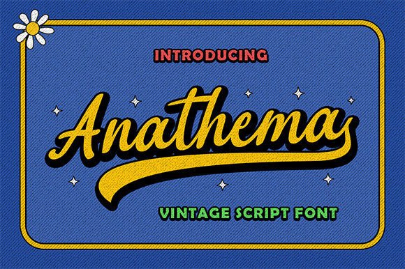 Anathema: The Retro Script Font for Polished Brand Identity
