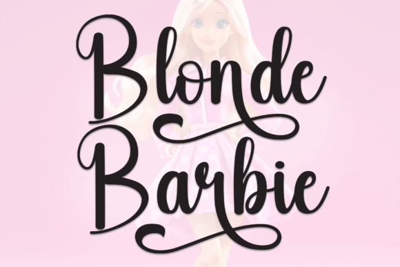 Blonde Barbie: The Sweet Handwritten Typeface for Creative Makers