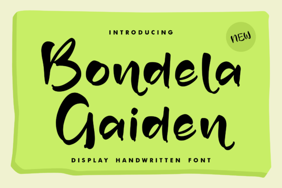 Bondela Gaiden: A Handwritten Typeface for Distinctive Web Design