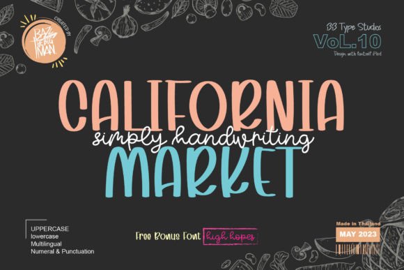 California Market: A Handwritten Typeface for Modern Editorial Design