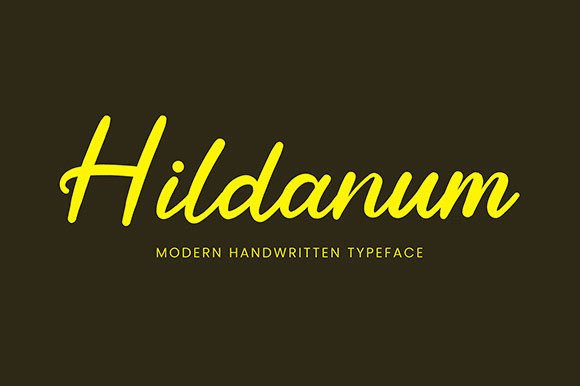 Hildanum: A Handwritten Script Font for Authentic Brand Storytelling